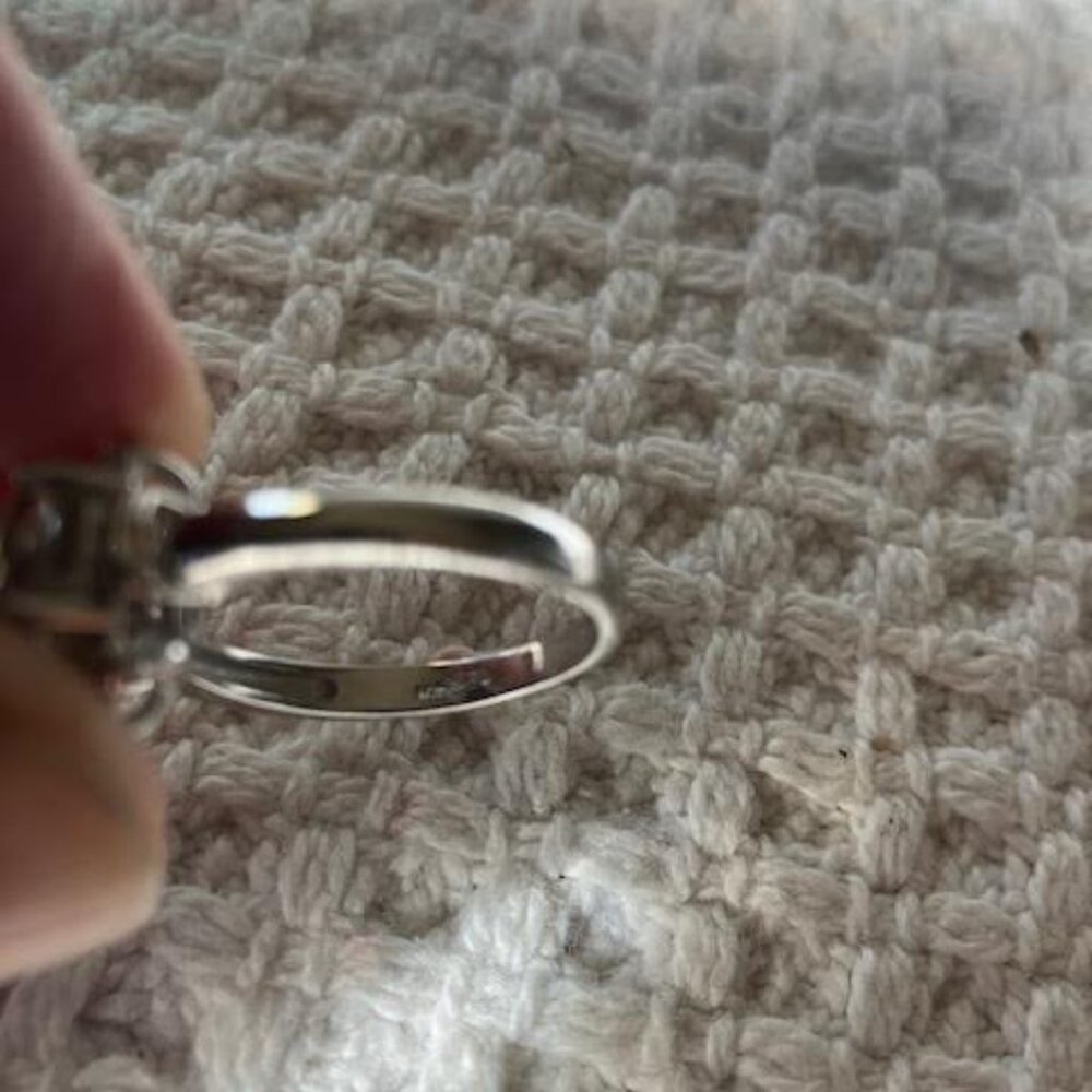3.55 ct natural green Amethyst sterling silver ring. size 7 - Picture 5 of 5